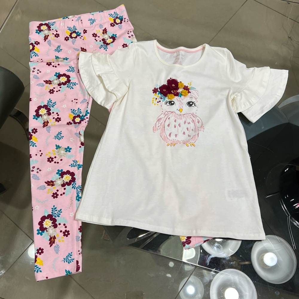 Shabby Chic girls leggings outfit size 7/8